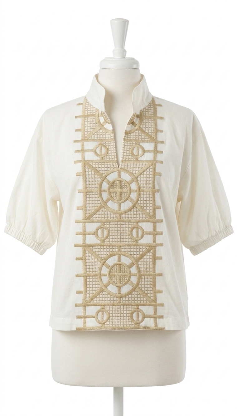 NEW EMILY MCCARTHY poppy top in trellis